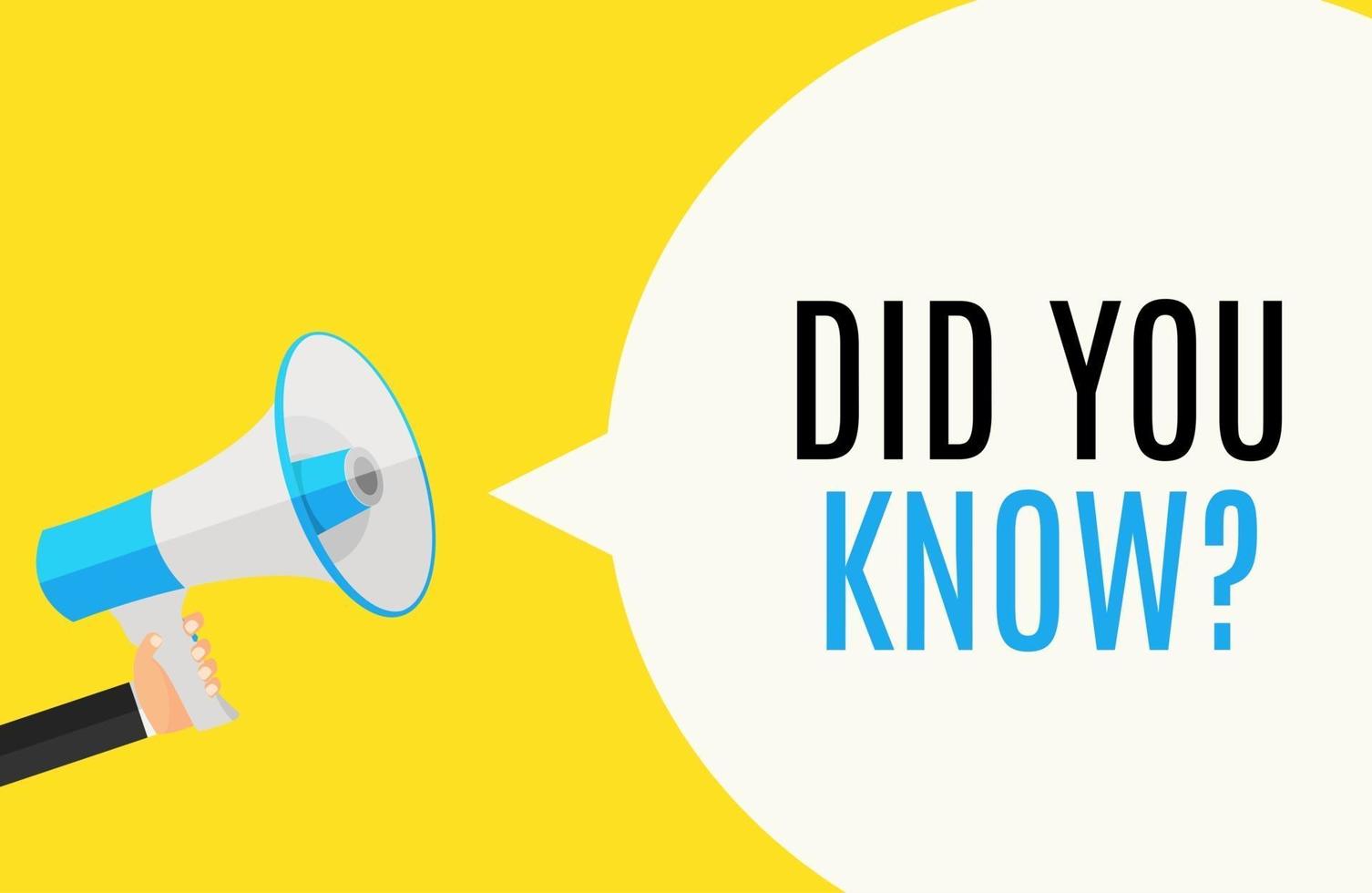 Interesting Fact Background Did you know question vector