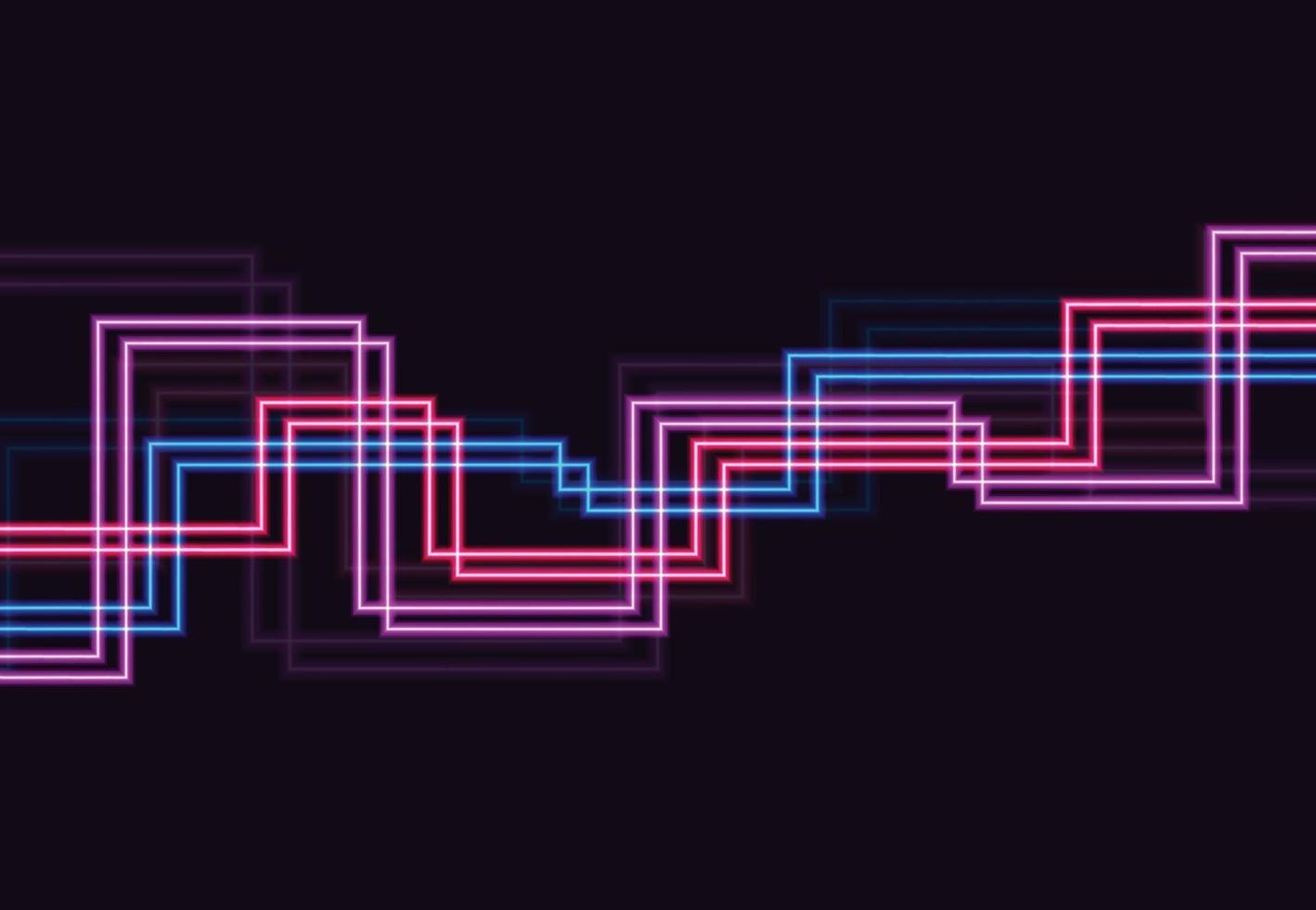 Abstract background with blurred magic neon light curved lines. Vector illustration