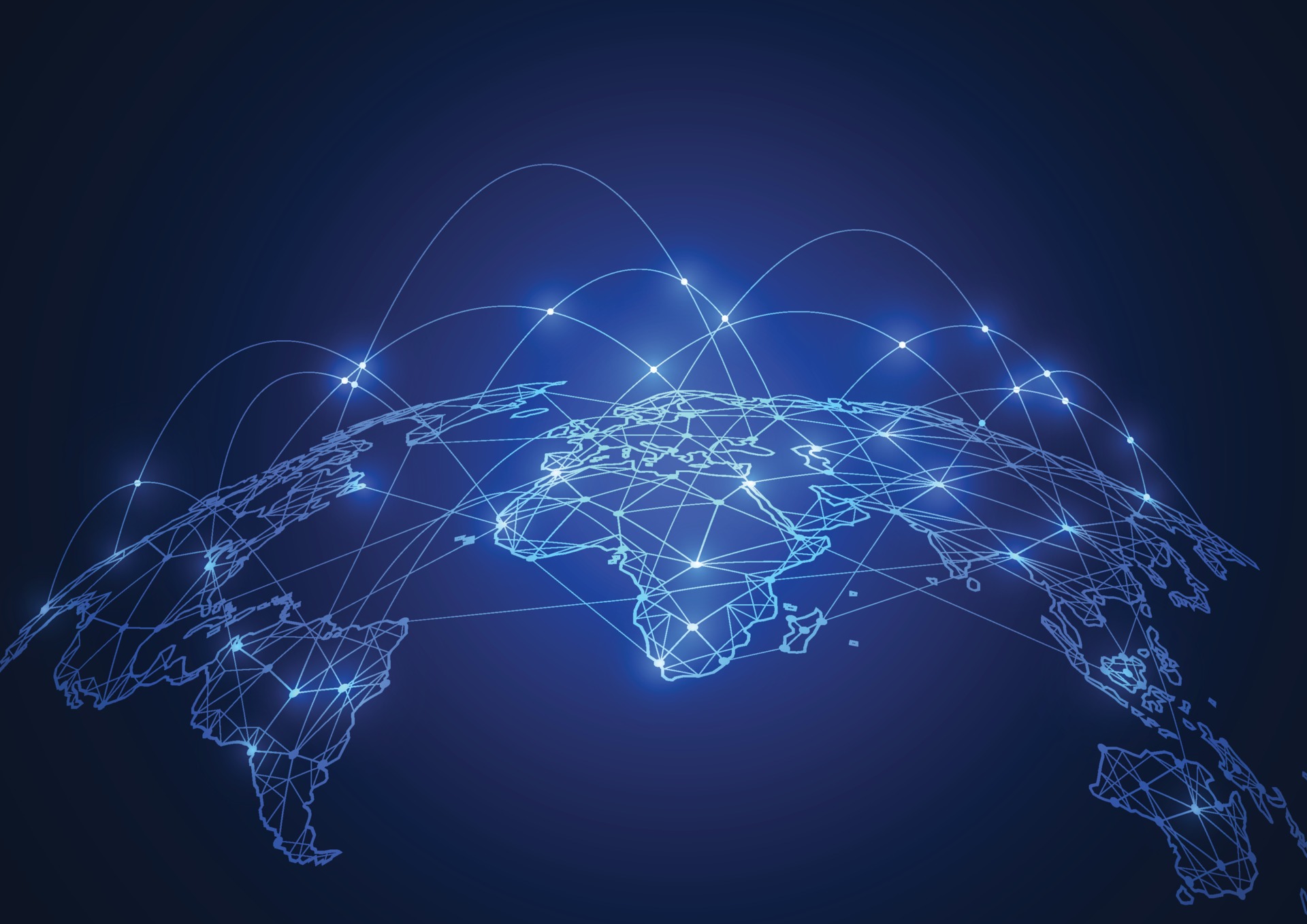 Global Network Connection World Map Point And Line Composition Concept