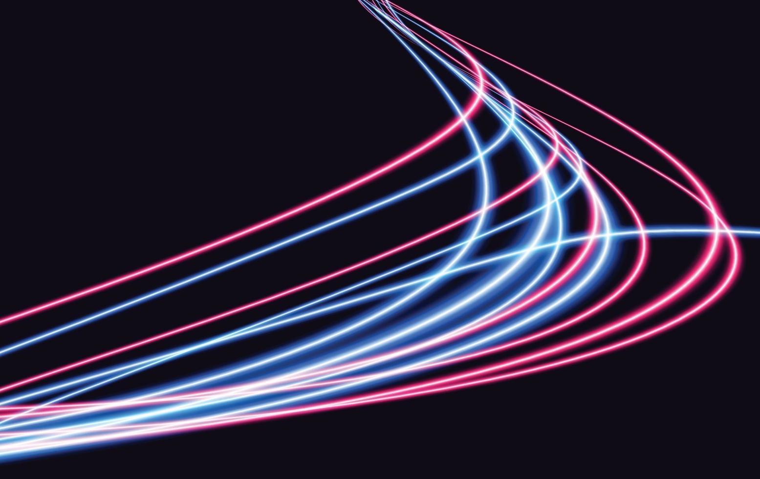 Abstract colorful light trails with motion blur effect. Speed background. light concept design. Vector illustration