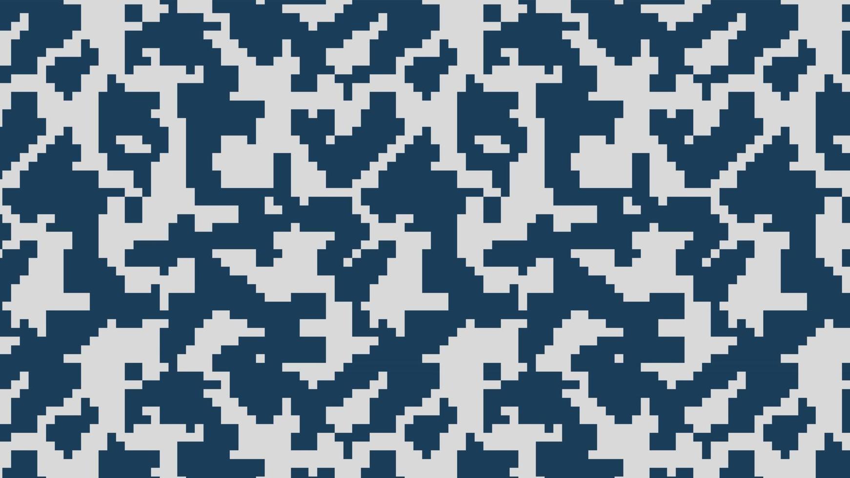 Fondo de patrón de camuflaje de píxeles militares y militares vector