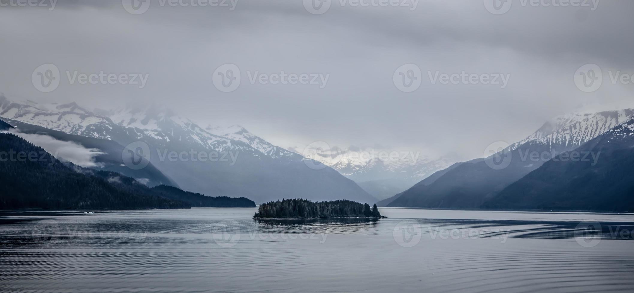 mountain range scenes in june around juneau alaska photo