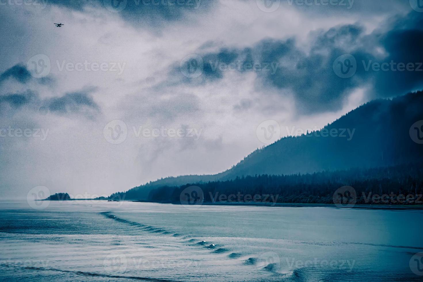 mountain range scenes in june around juneau alaska photo