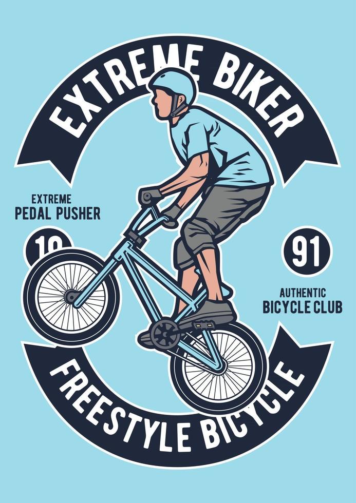Extreme Bike Vintage Badge, Retro Badge Design vector