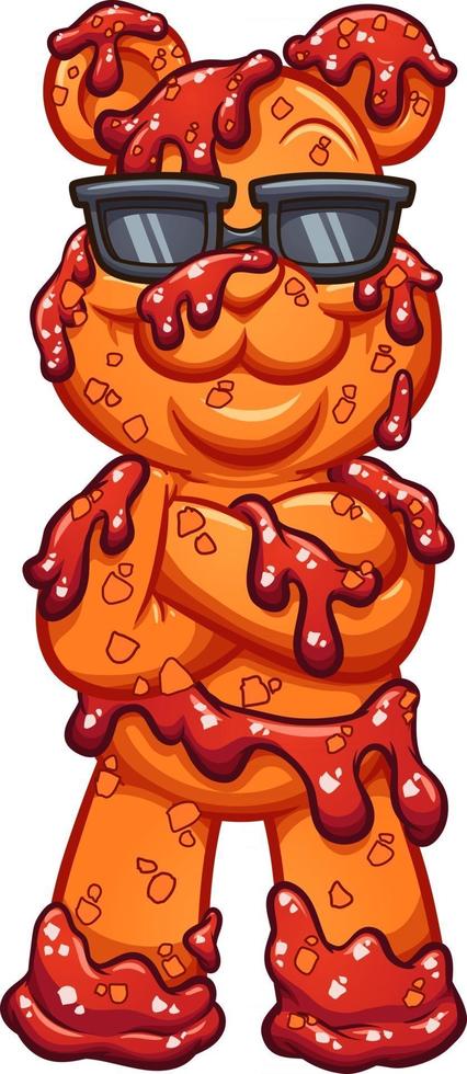 Cool chamoy gummy bear vector