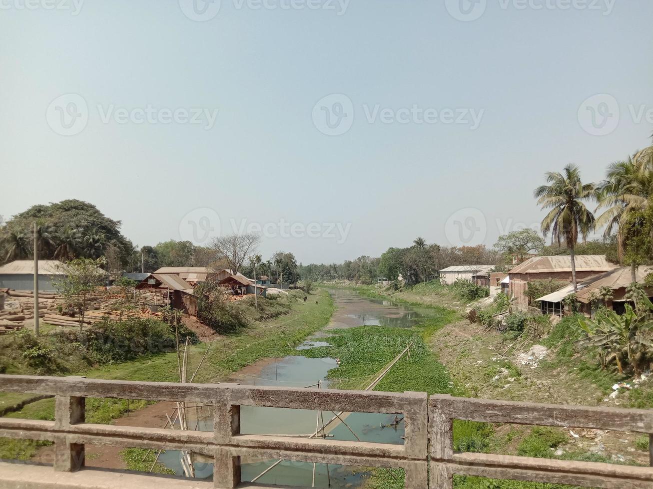 beautiful village view with nature photo