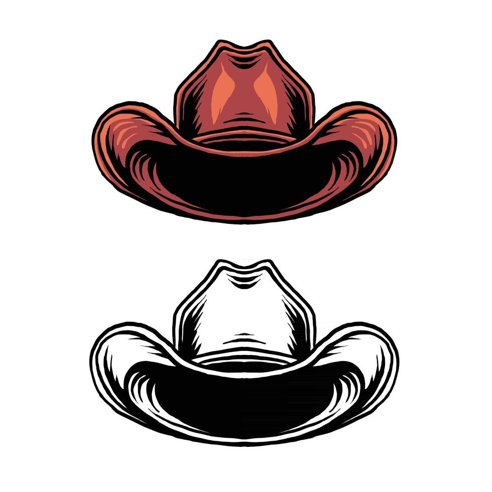 Ilustración de dibujo de sombrero vector