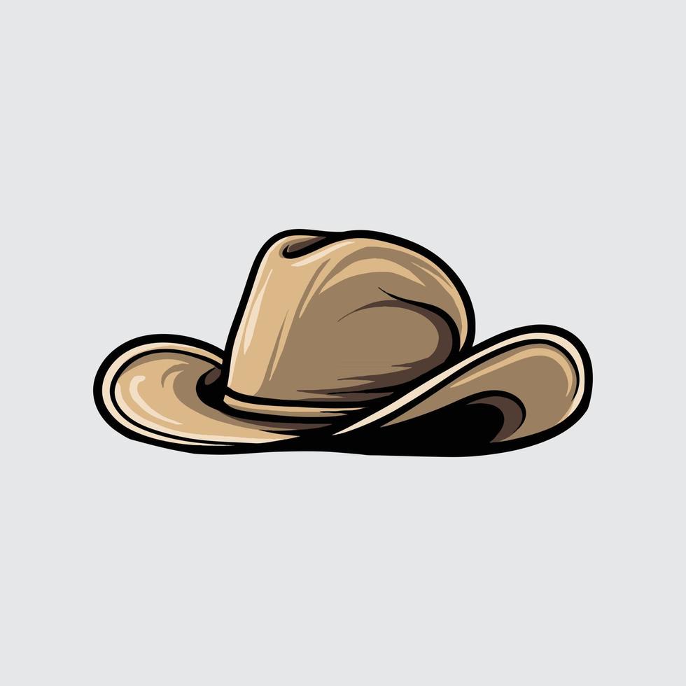 Ilustración de ilustración de vector de sombrero de vaquero. elemento de  diseño para cartel, tarjeta, pancarta, signo, emblema, etiqueta. 9647068  Vector en Vecteezy