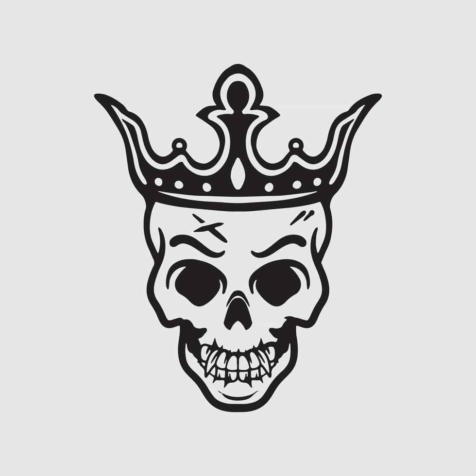 Skull king drawing 2924783 Vector Art at Vecteezy