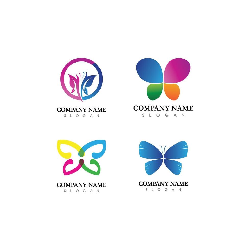 Vector Butterfly conceptual simple, colorful icon. Logo. Vector illustration