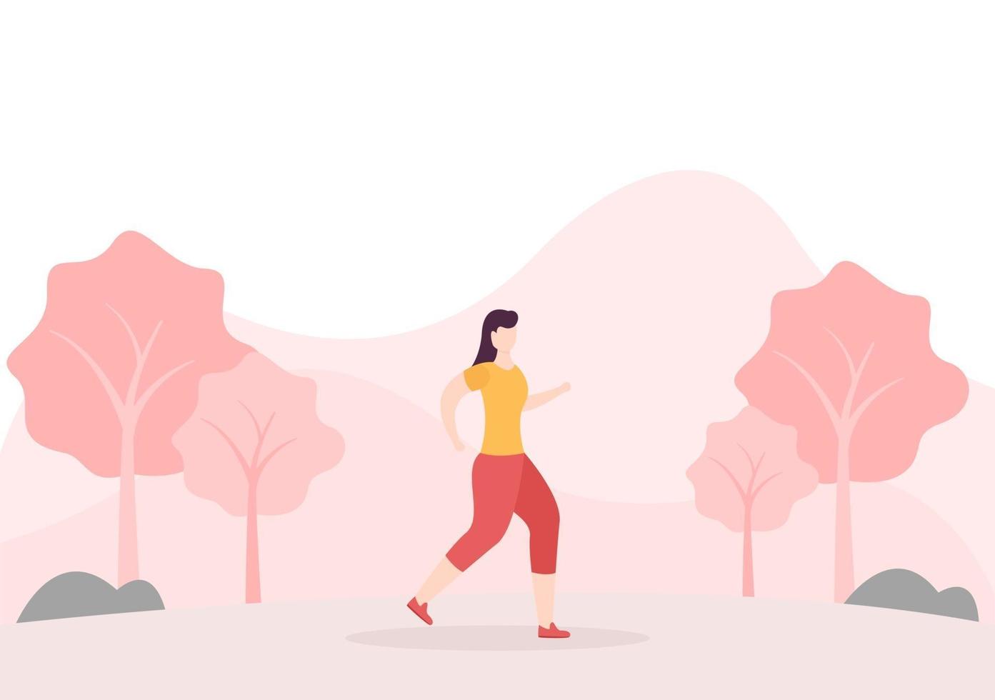 Jogging or Running Sports Background Illustration vector