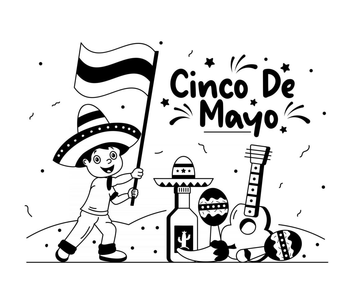Mexican Maraca Player vector