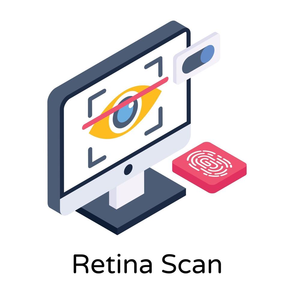 Retina Scan Recognition vector