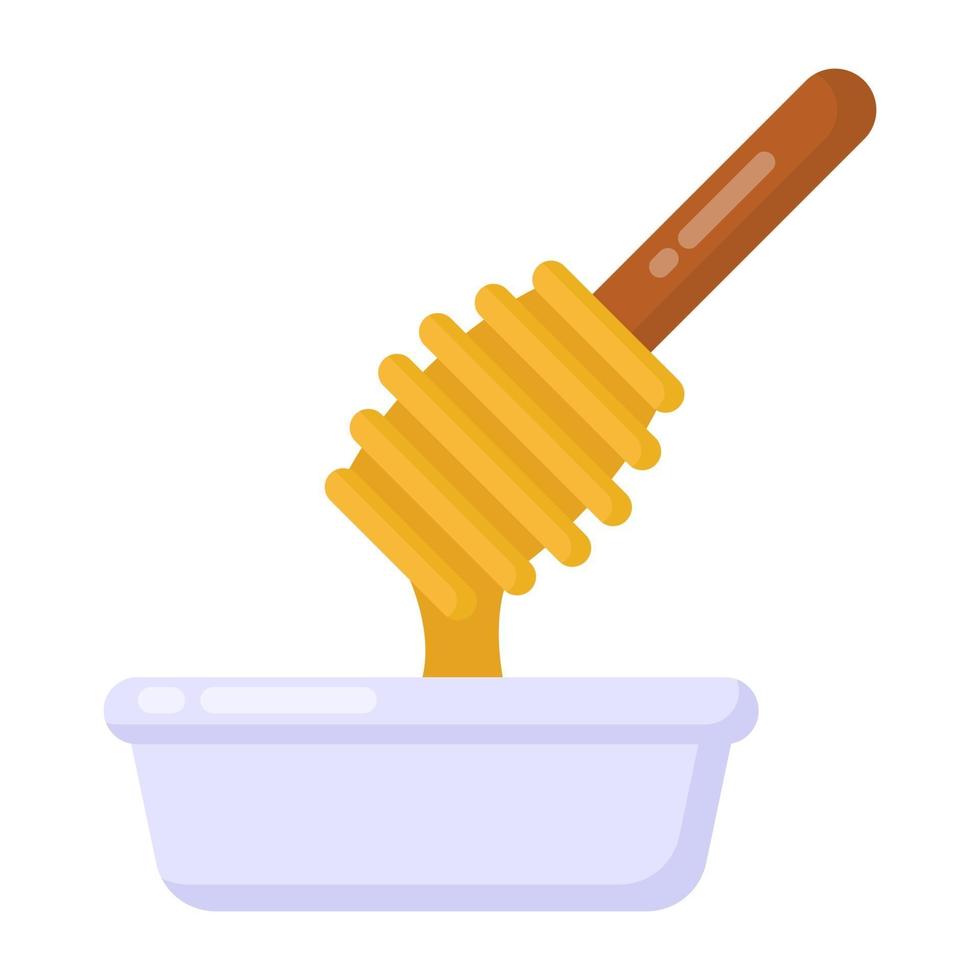 Honey Dip with Dish vector
