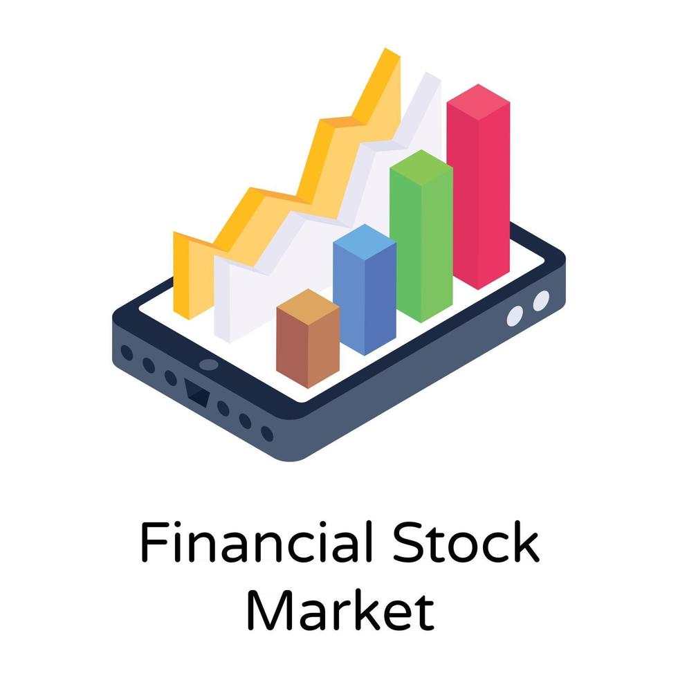 mercado de valores financiero vector