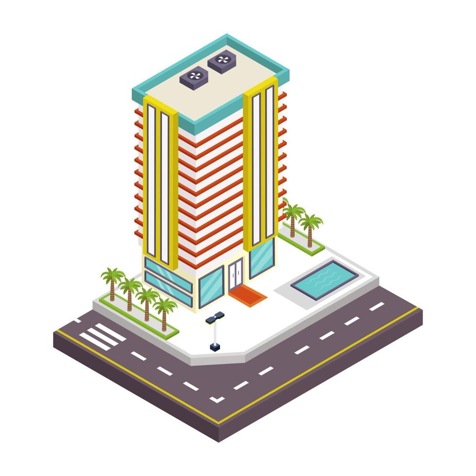 edificio de la ciudad y rascacielos. vector