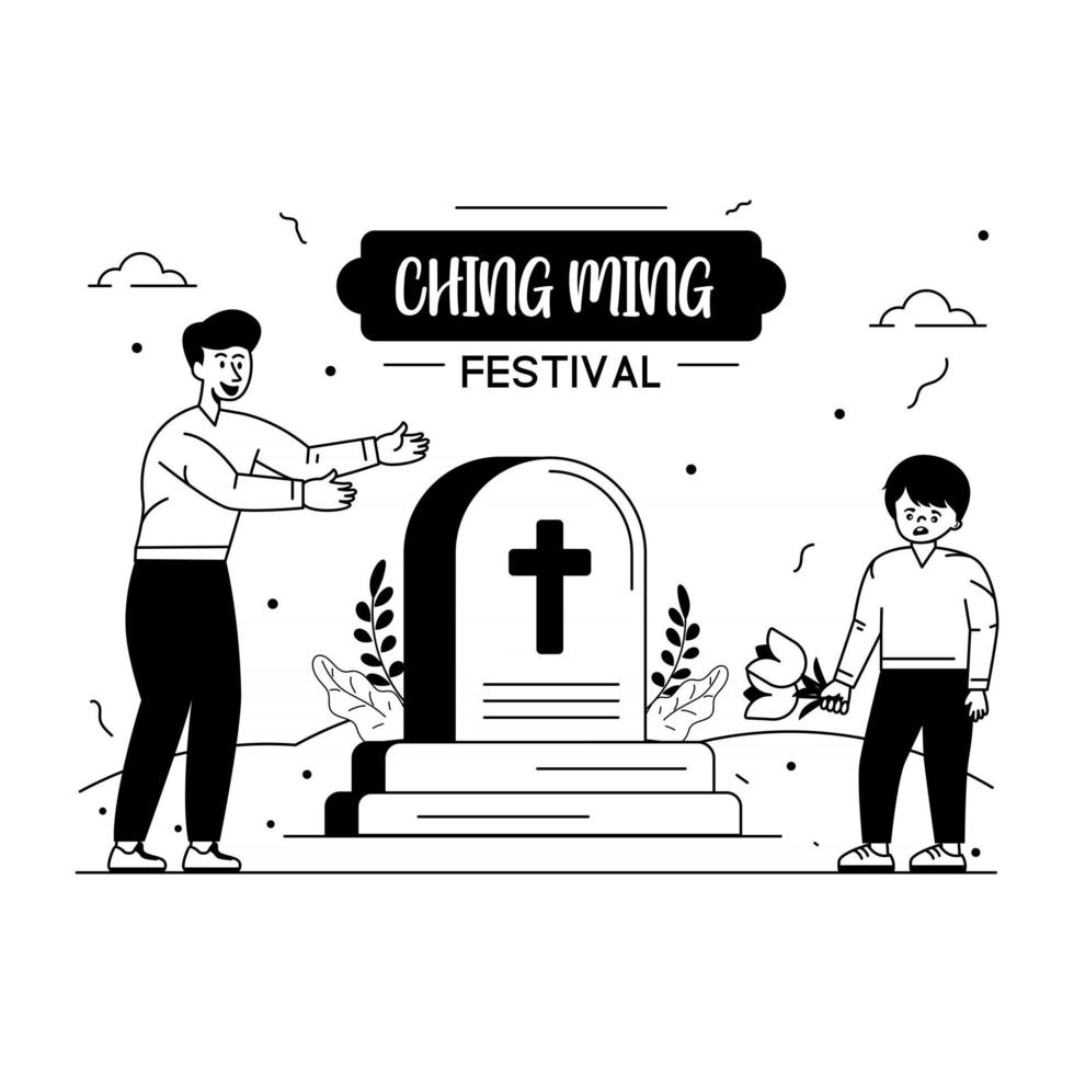 Qingming Tomb Offering vector