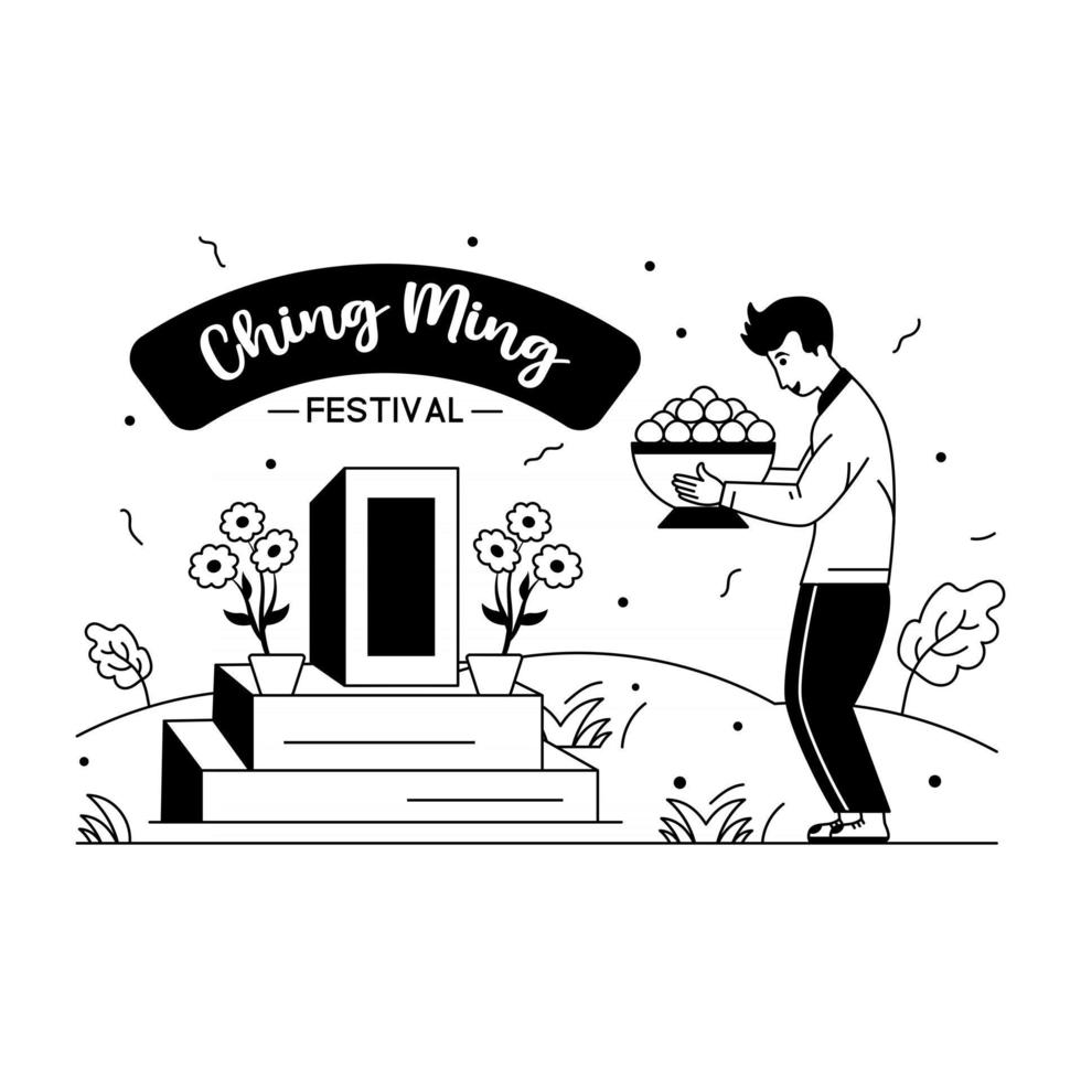 Qingming Tomb Offering vector