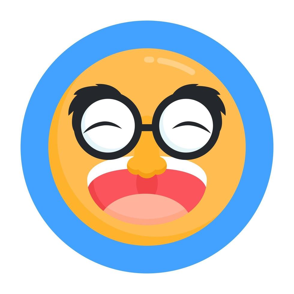 Fool Smiley Emoji vector