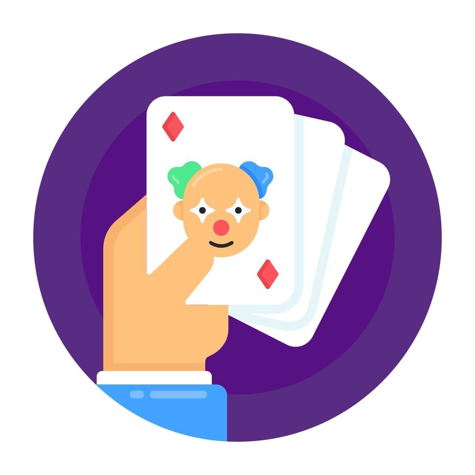 Clown and Joker Card vector