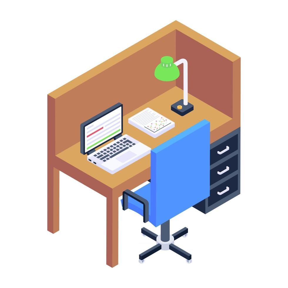 Office Work table vector