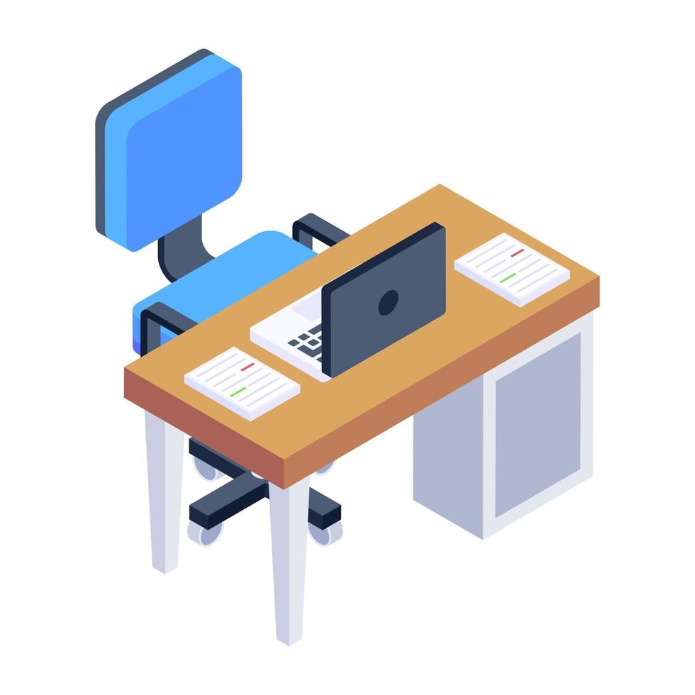 Office Room and Work Space vector