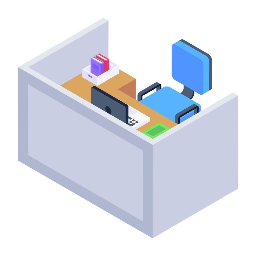 Office Room and Work Space vector