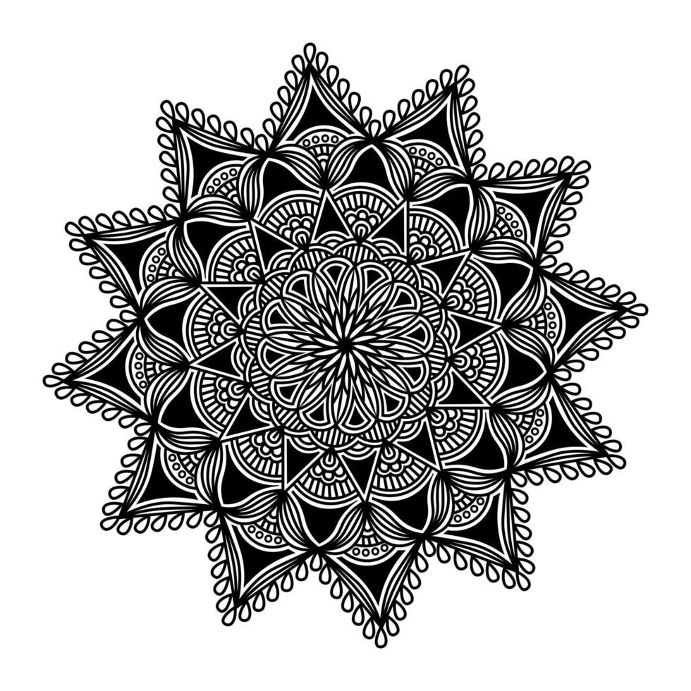 flourish spirituality mandala design for henna background vector