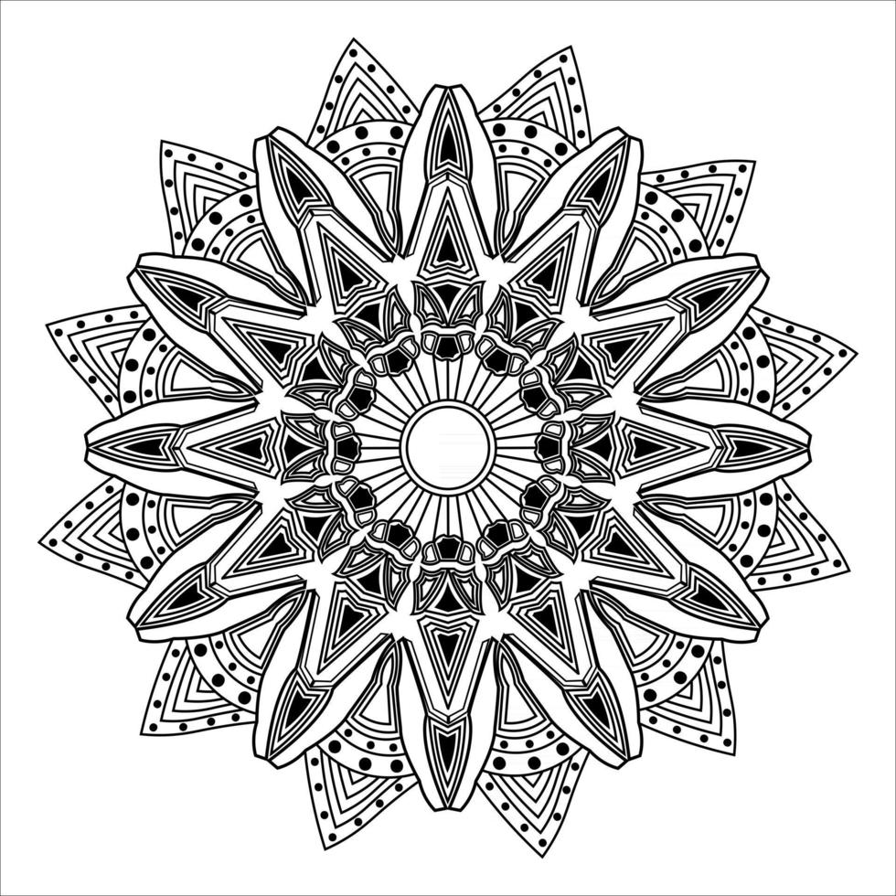 wedding vintage ornamental flourish mandala design for abstract background vector