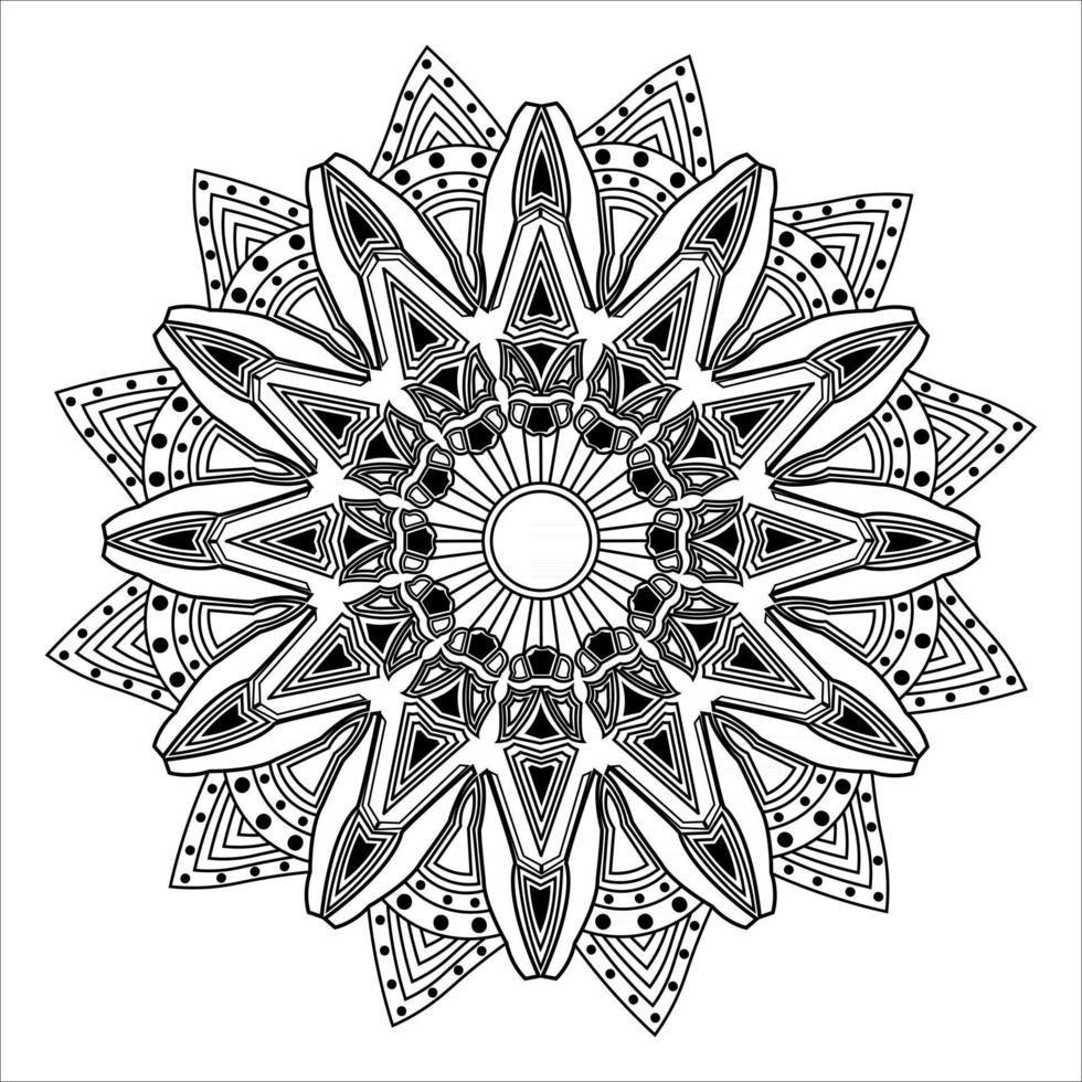 wedding vintage ornamental flourish mandala design for abstract background vector