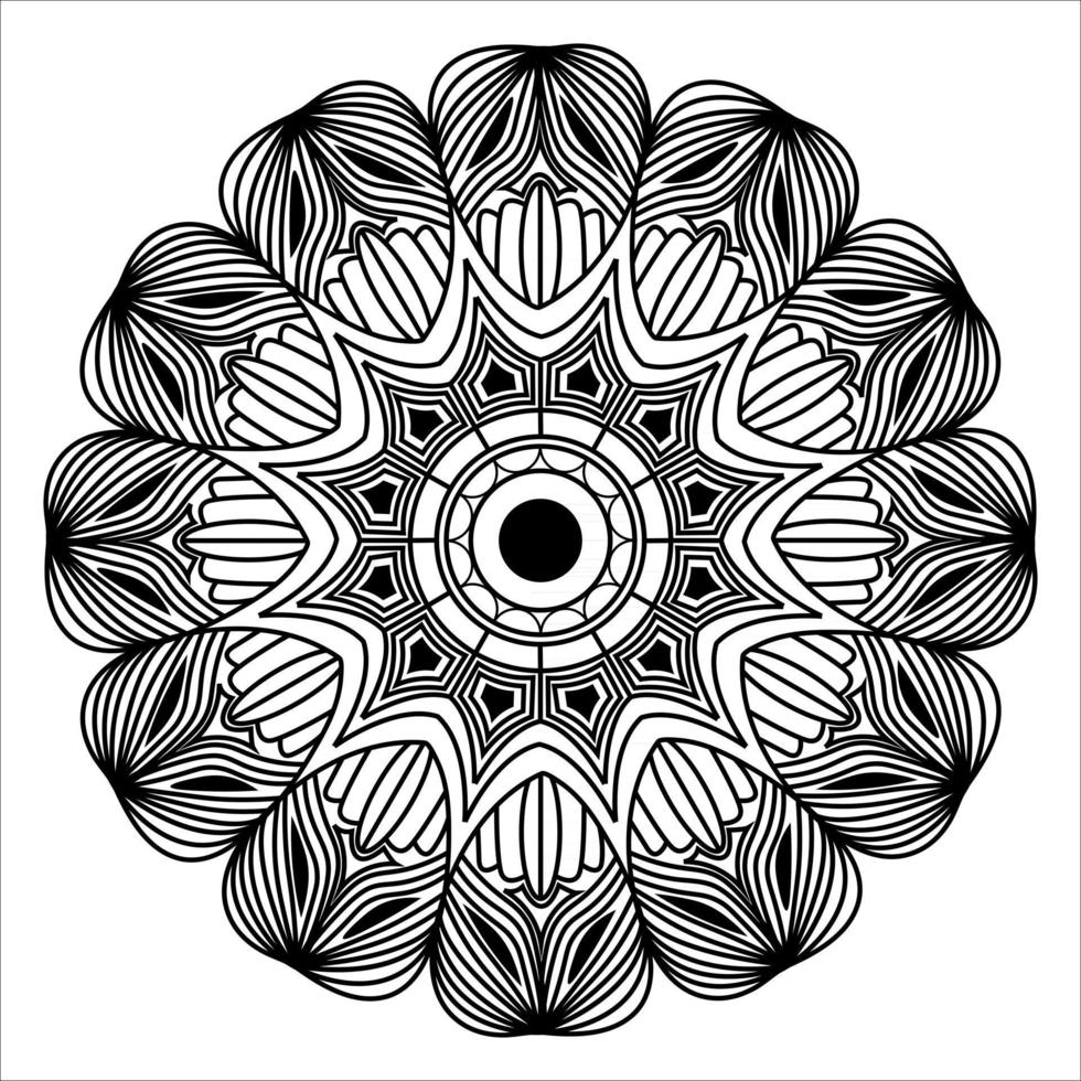 Graphic Element of Decorative Ornamental Flourish Mandala Background Design vector