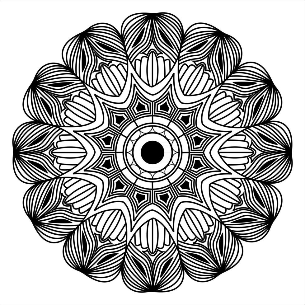 elemento gráfico del diseño decorativo del fondo del mandala del florecimiento ornamental vector