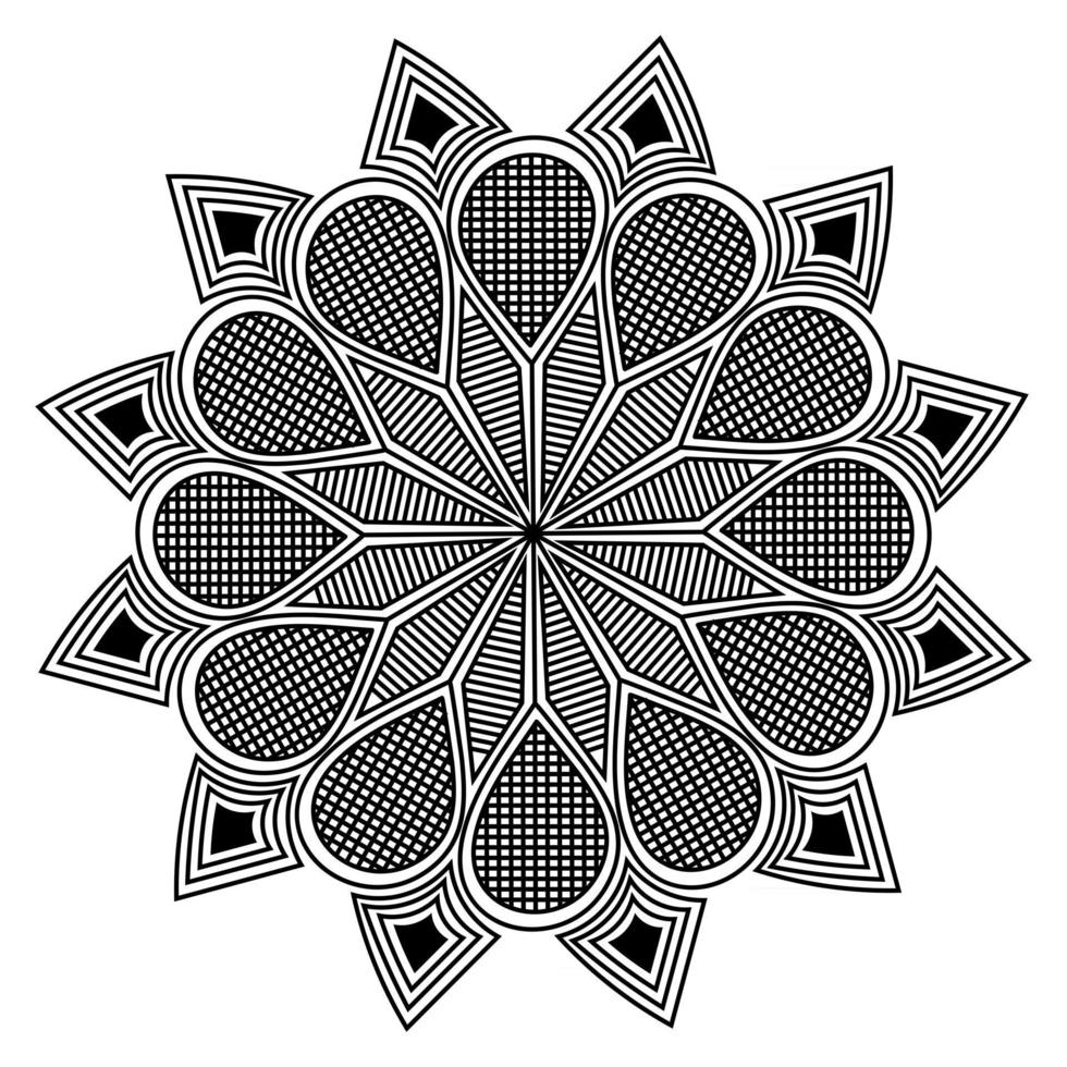 Graphic Element of Decorative silhouette Mandala Background Design vector