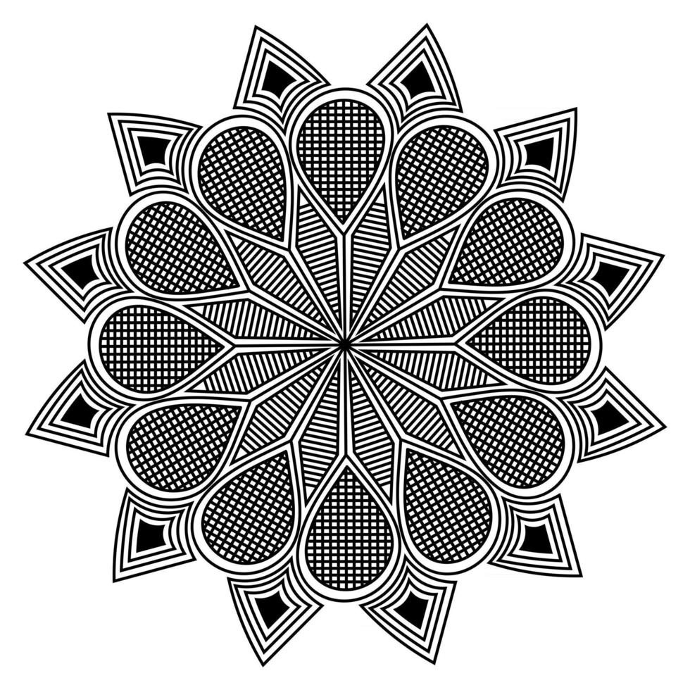 elemento gráfico de diseño de fondo de mandala silueta decorativa vector