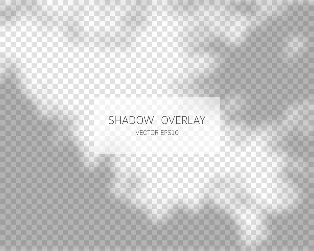 Shadow overlay effect. Natural shadows isolated on transparent background. Vector illustration.