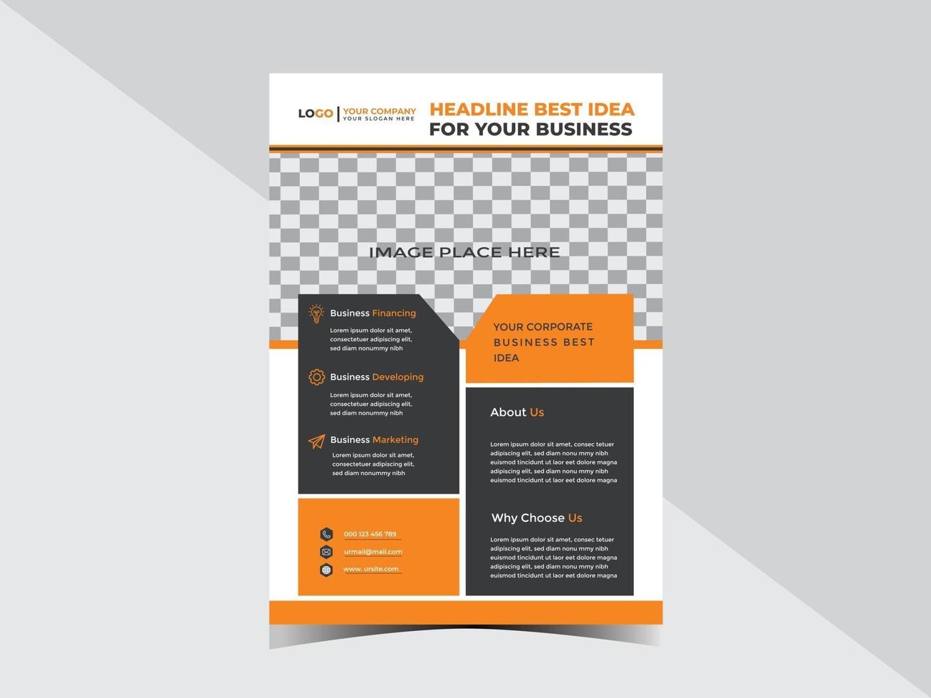 Corporate Multipurpose Business Flyer Design Template vector