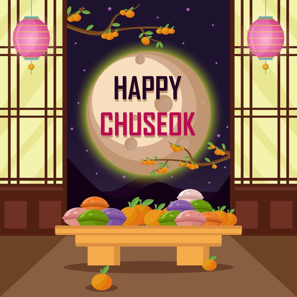Happy Chuseok Autumn Festival vector