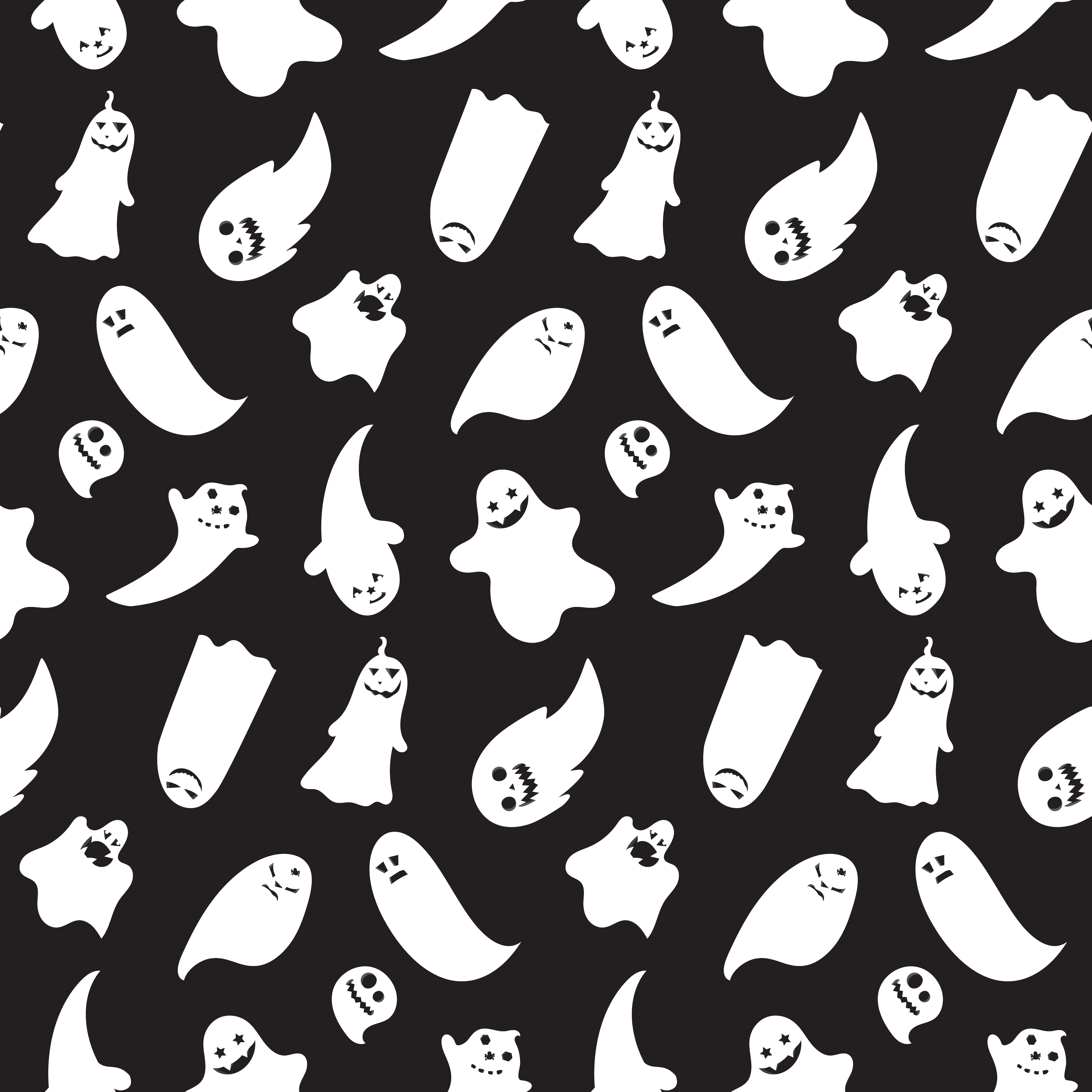Seamless pattern from halloween emotional ghosts 2926431 Vector Art at ...