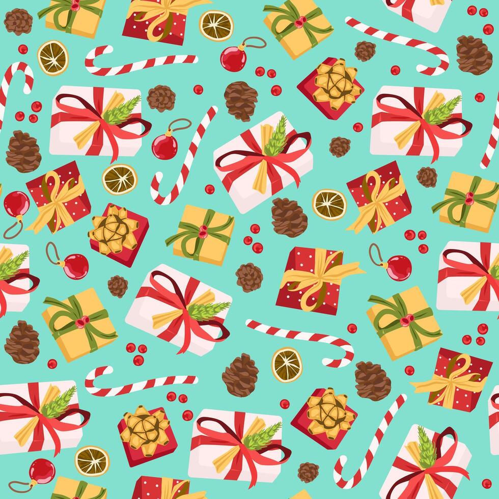 seamless pattern background with Gift box vector