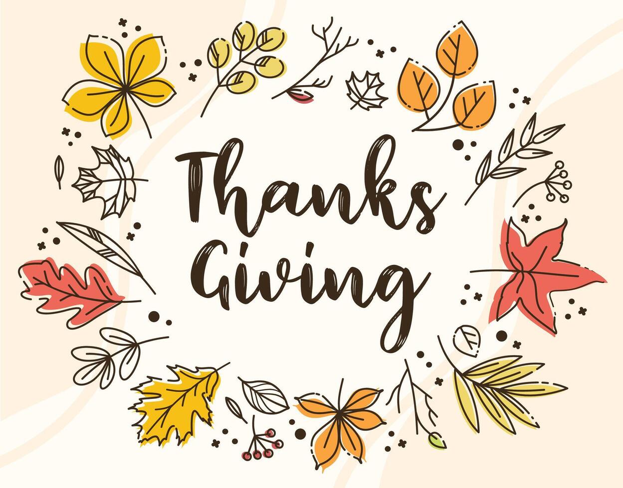 Thanksgiving day. Logo, text design. Typography for greeting cards and posters. Give thanks. vector