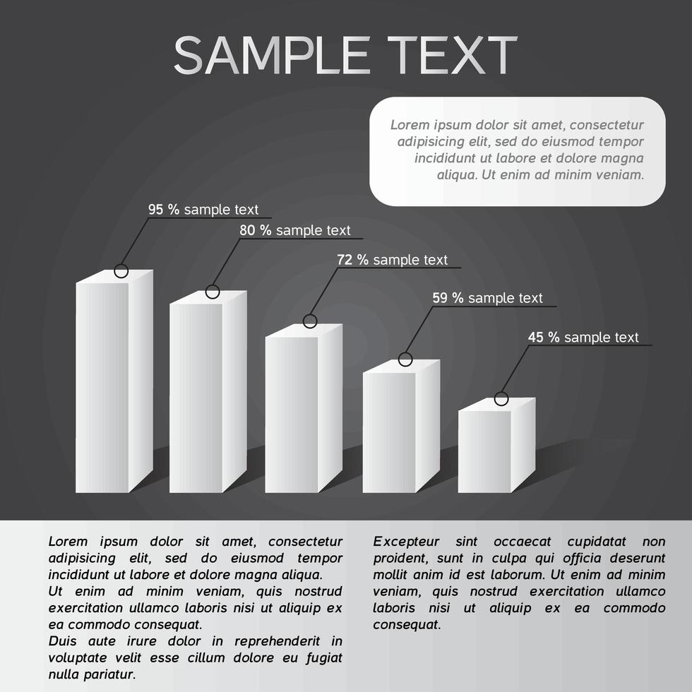 Vector black-white infographics in eps