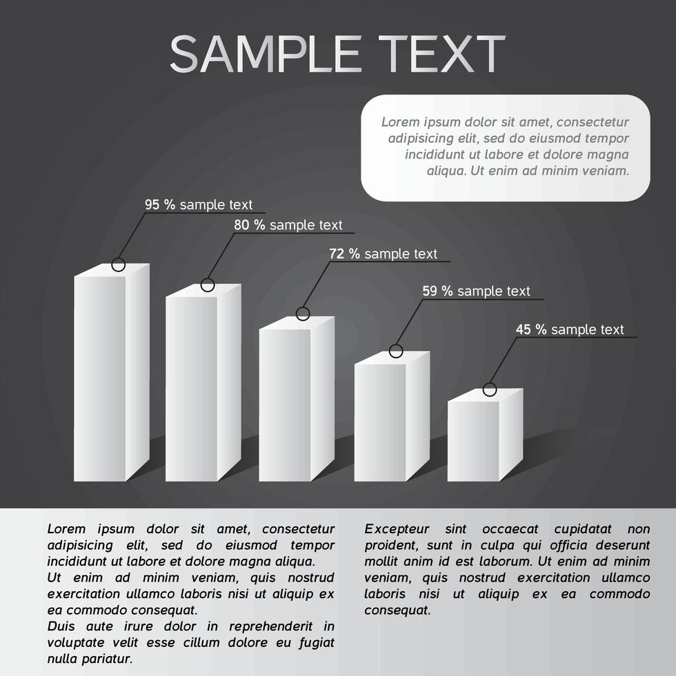 infografías vectoriales en blanco y negro en eps vector