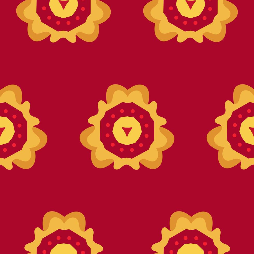 Flower vector seamless pattern