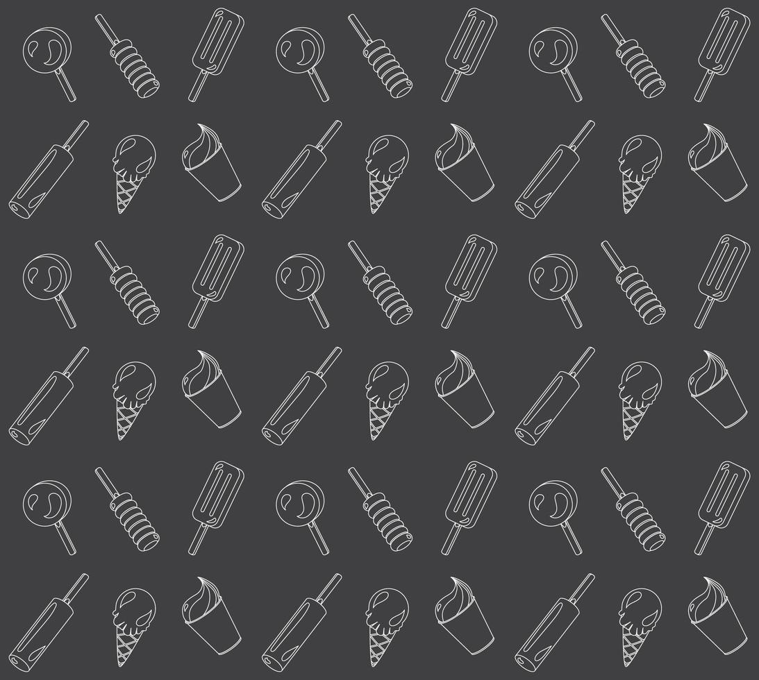 Vector seamless pattern from ice-creams