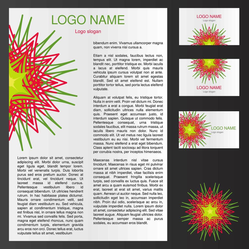 Logo template for flyer and business card vector