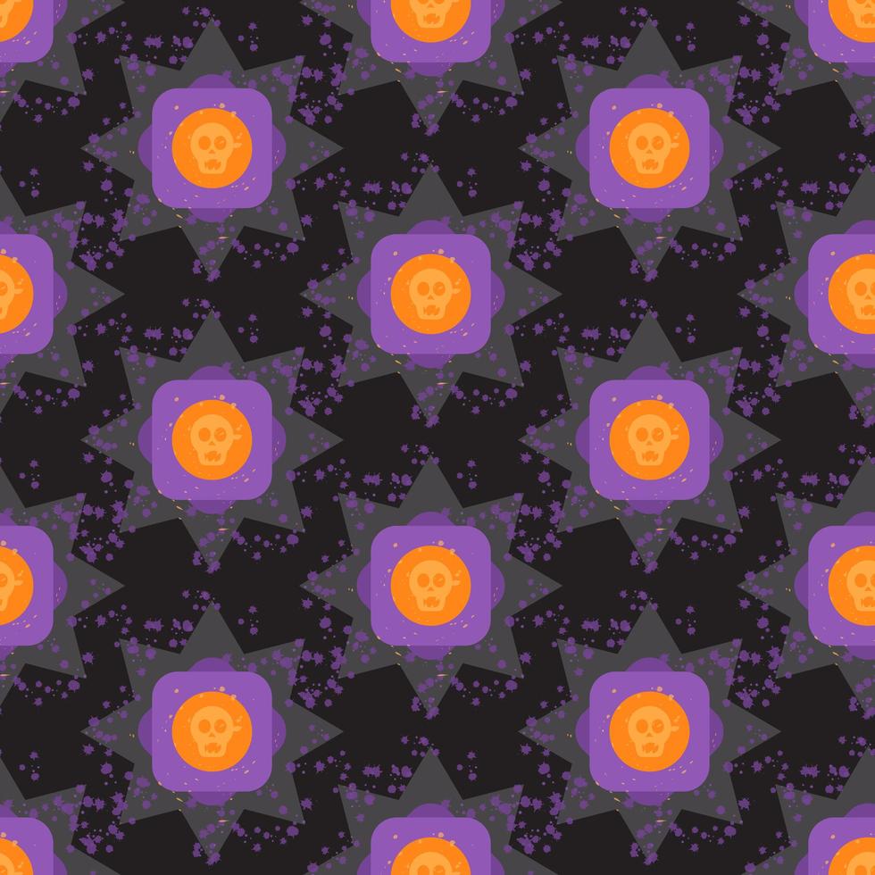 Grunge colorful halloween geometric seamless pattern vector