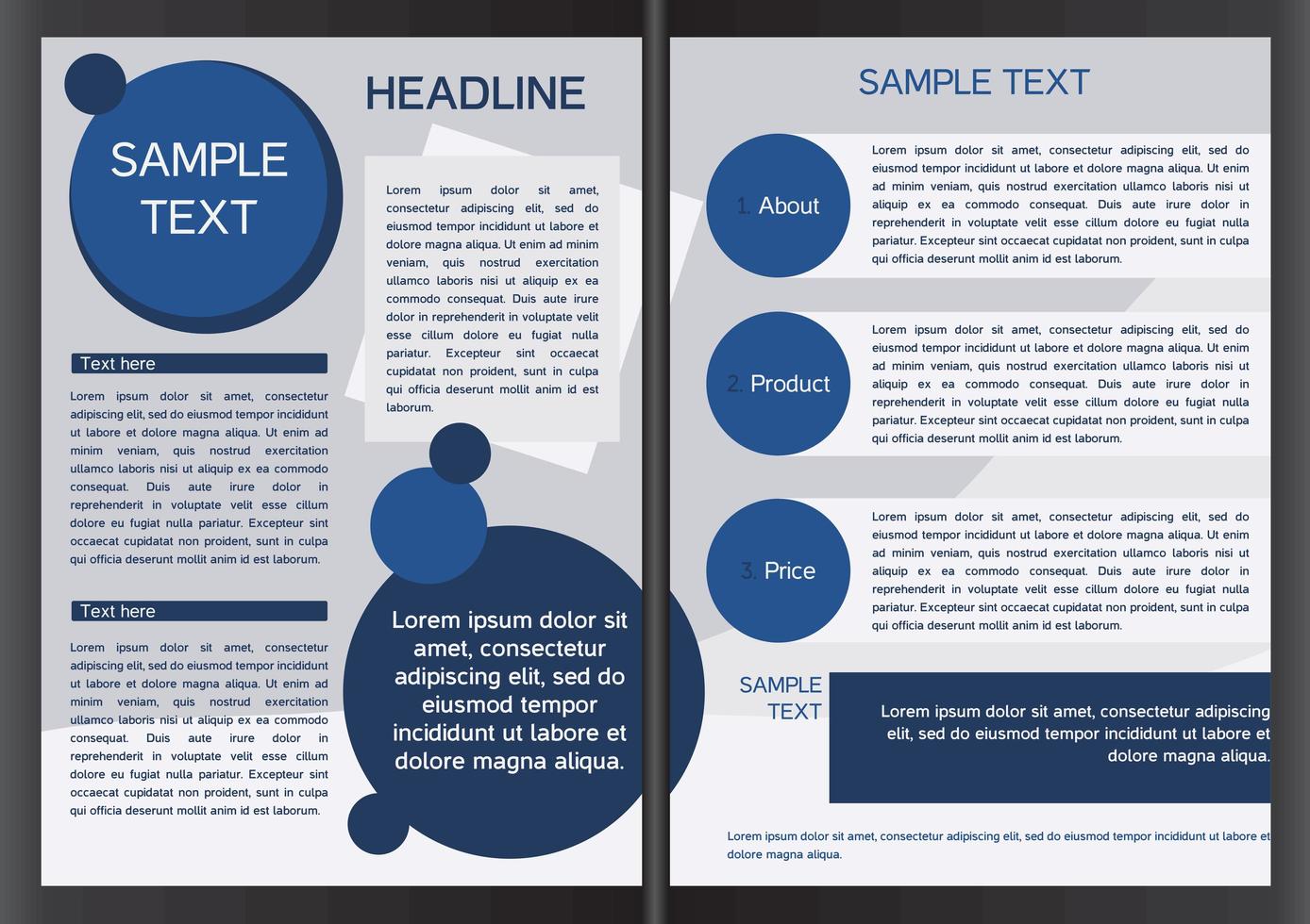 Brochure design template vector