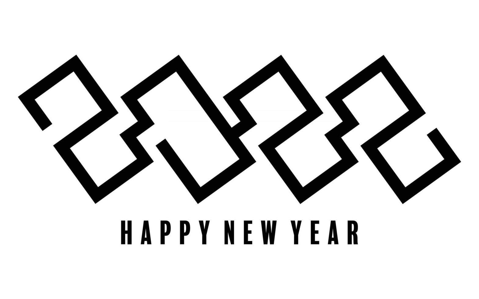 Happy new year 2022 vector