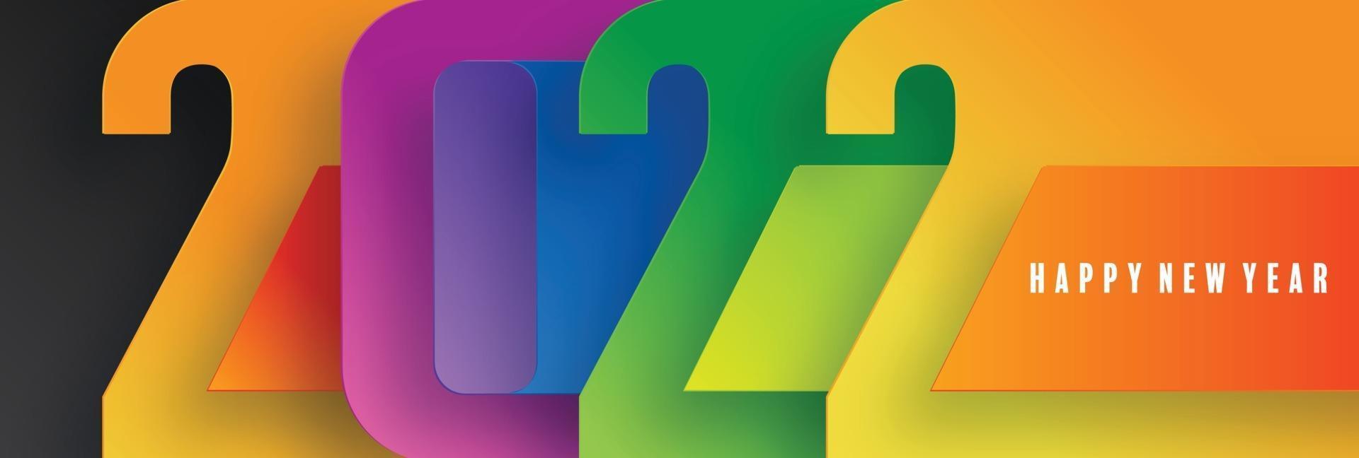 Happy new year 2022 vector