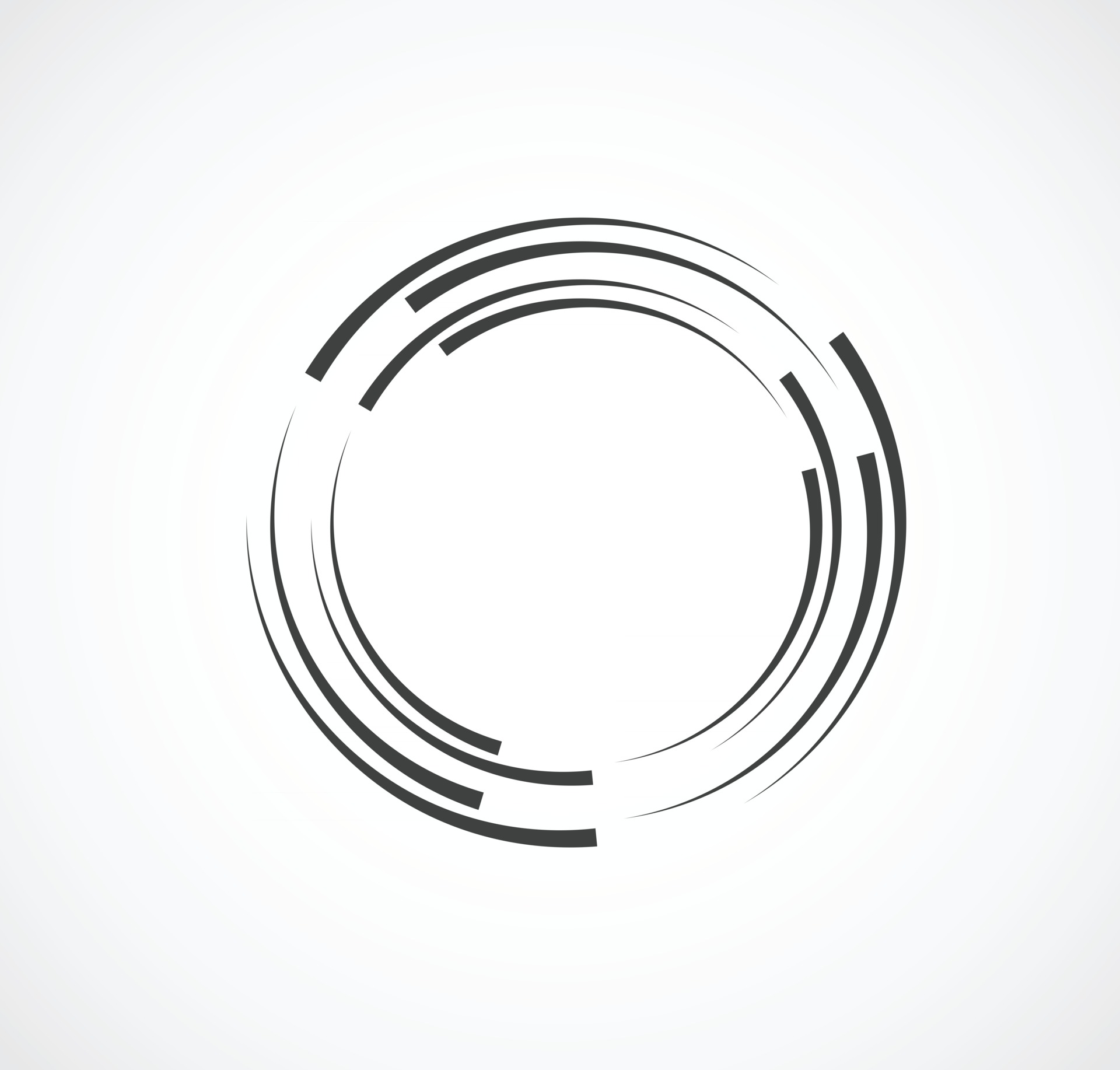 Abstract Lines In Circle Form Design Element Geometric Shape Striped